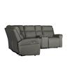 Rusto Console Sectional (with USB Charger) Ash Leather